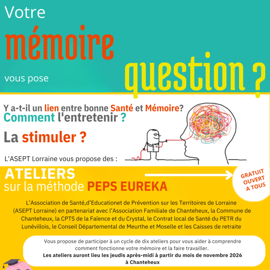 cliquez pour agrandir l'affiche l'association familiale propose un atelier sur la méthode PEPS EUREKA